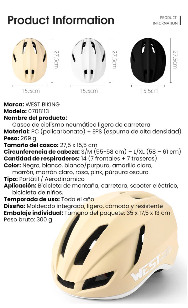Casco de ciclismo neumático para carretera - Image 2