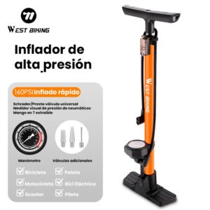 Inflador de alta presión con manómetro