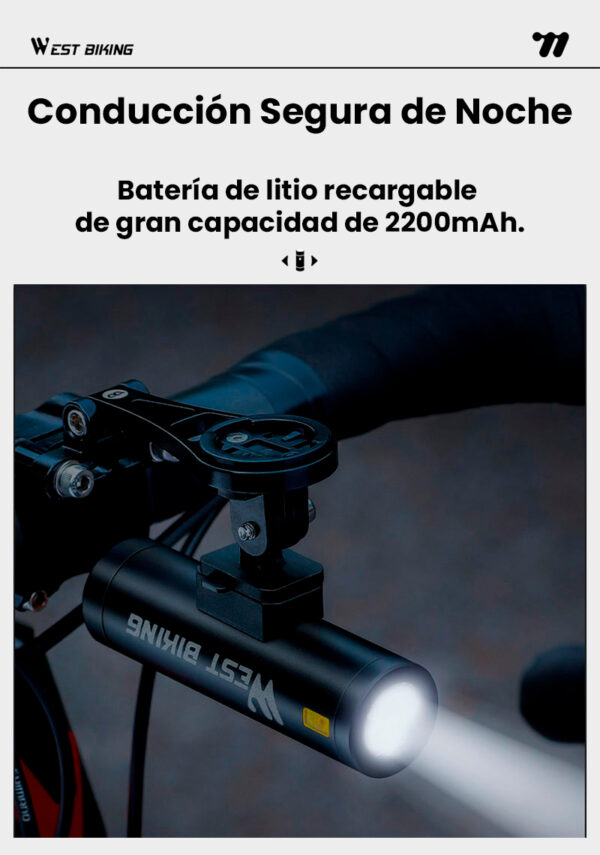 Luz delantera 400 Lúmenes 200 mts - Image 9
