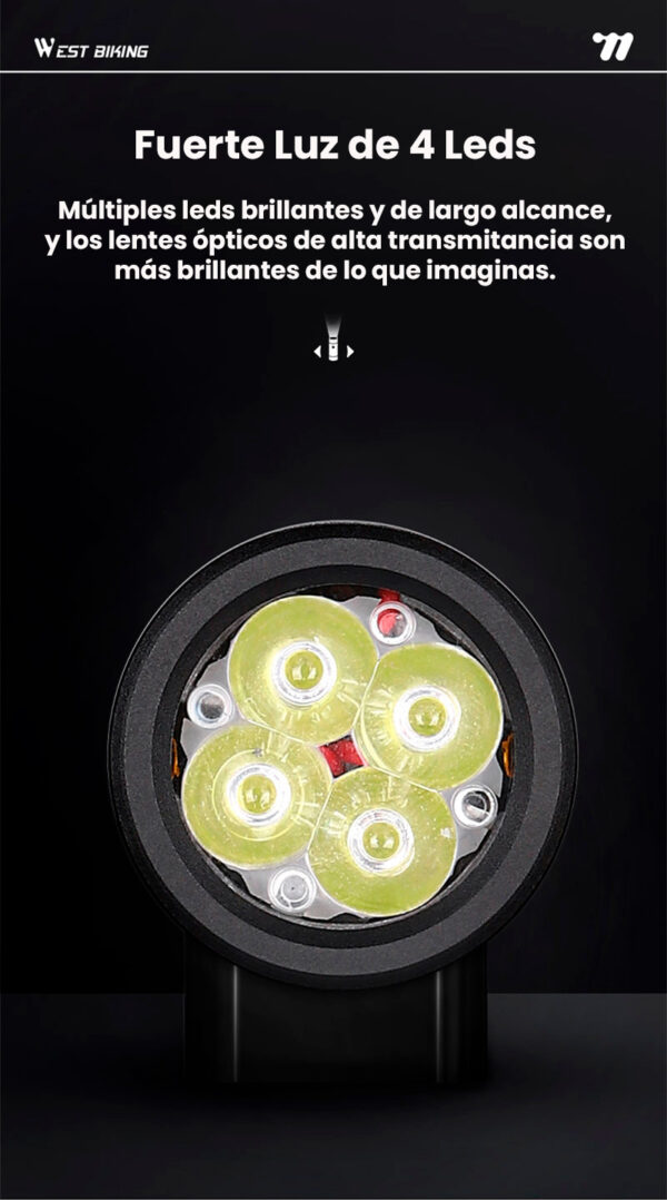 Luz delantera 400 Lúmenes 200 mts - Image 12