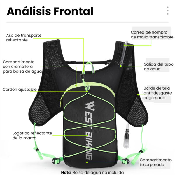 Mochila Ciclismo Running Trekking 7L Ultraligera Camelback West Biking (No incluye bolsa de agua) - Image 16