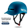 Casco Urbano West Biking Visera Bici Scooter Monopatín Eléctrico 38 3 5