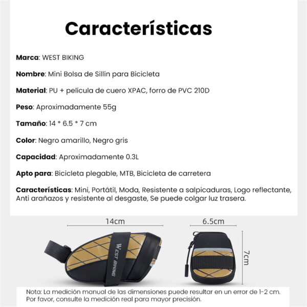 Bolsa mini impermeable para sillín de Bicicleta - Image 17