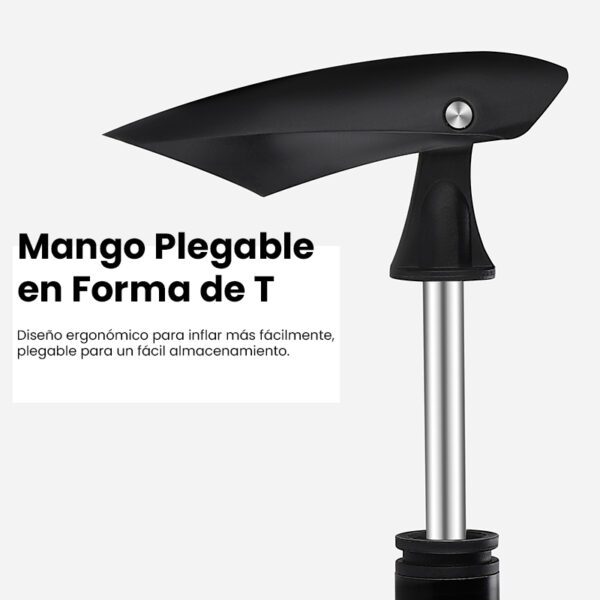 Inflador Bicicleta Manual West Biking 120PSI Mini Portátil Aluminio - Image 3