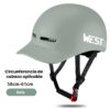 Casco Urbano West Biking Visera Bici Scooter Monopatín Eléctrico 39 4 6