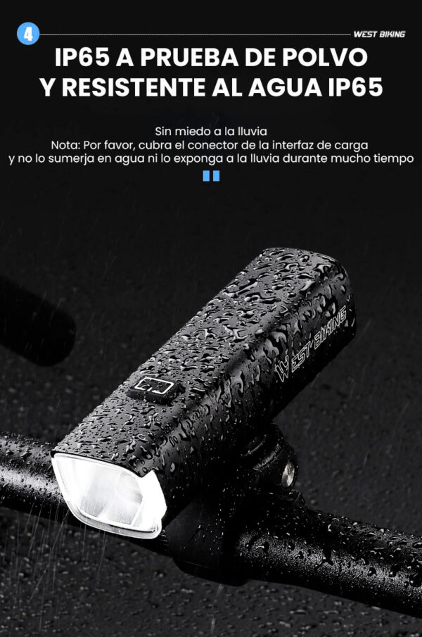 Luz bicicleta delanera inteligente