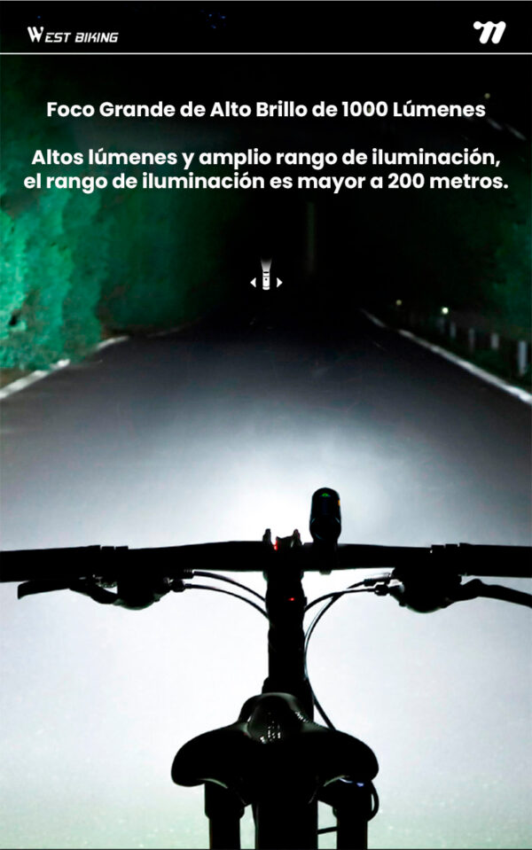 Luz delantera 400 Lúmenes 200 mts - Image 6