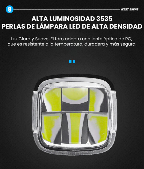 Luz bicicleta delanera inteligente