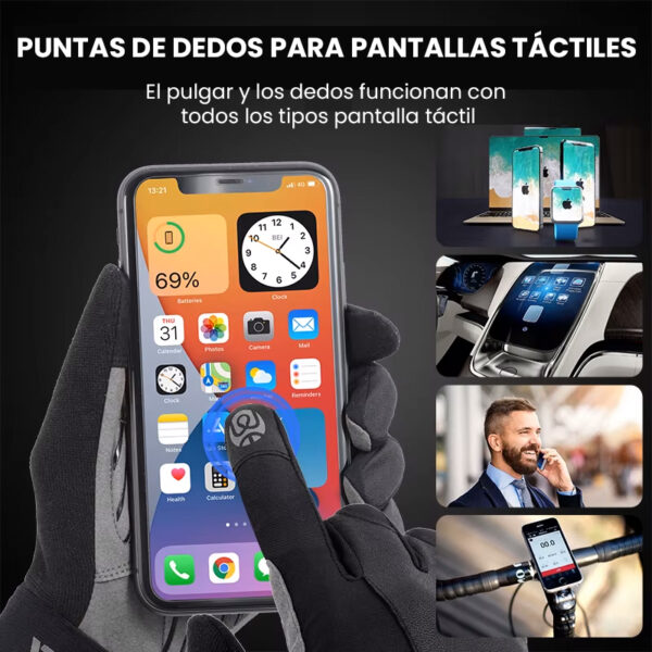 Guantes Touch con protecciones y reflectantes - Image 6
