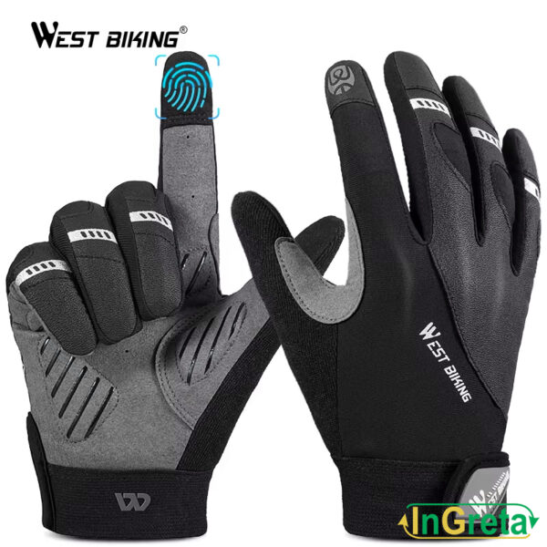 Guantes Touch con protecciones y reflectantes