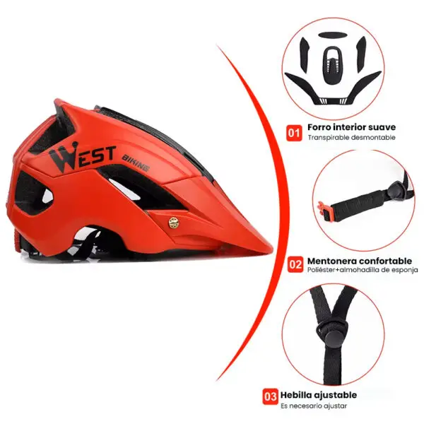Casco de ciclismo profesional ultraliviano - Image 12