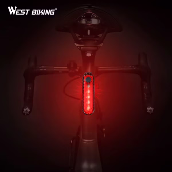 Luz trasera para bicicleta, resistente al agua, recargable vía USB - Image 5