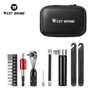 Kit Herramientas Bicicleta WEST BIKING  con Inflador y Cricket