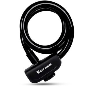Candado Seguridad Espiral Linga Cadena Bicicleta West Biking C/llave
