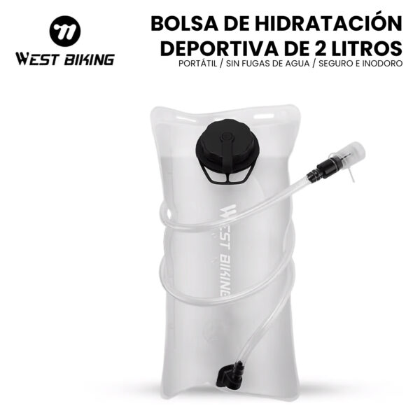 Bolsa Hidratación 2l Bici Trekking Running West Biking TPU 1 2 5
