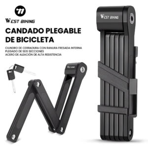 Candado Plegable Bicicleta Aleación Zinc Antirrobo West Biking