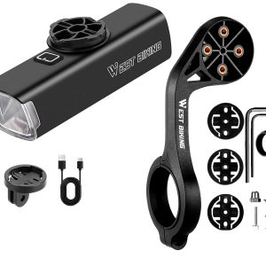 Kit Luz Inteligente Bici 1000 Lm Y Soporte Nylon West Biking