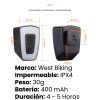 Luz Trasera Bicicleta Recargable Usb West Biking Apto Cascos 9 10 1