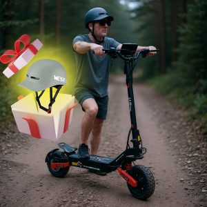 Monopatín Eléctrico Scooter Todo Terreno 1200w 150kg 50km/h Casco de Regalo